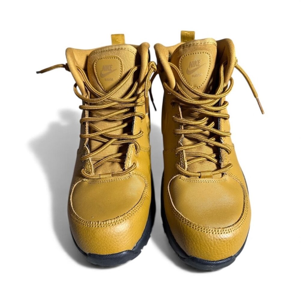 Nike Manoa Wheat Tan Leather Hiking Boots Youth 6Y – BQ5372